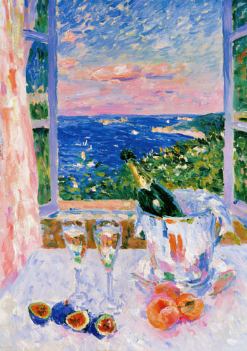 A view of the sea in the evening light – An Impressionist window