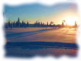 Arktischer Winter-Sonnenuntergang von Maurice Dawson