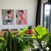 Kundenfoto: Figuratives Porträt, modern und abstrakt von Carla Van Iersel, als ArtFrame