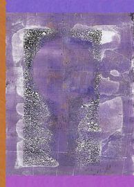 Modern abstract  art. Organic shapes in pastel and neon purple and brown by Dina Dankers