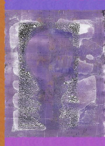 Moderne abstracte kunst. Organische vormen in pastel en neon paars en bruin