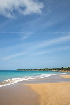 Caribbean sandy beach on Guadeloupe, Plage de Clugny by Fotos by Jan Wehnert