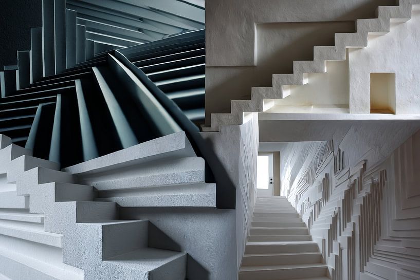 Treppe Collage abstrakt von Egon Zitter