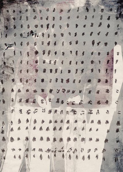 Modern abstract white, grey, brown by Dina Dankers