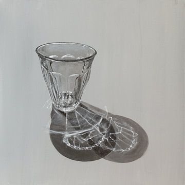 'Caleidoscope' - photorealistically painted still life in black and white
