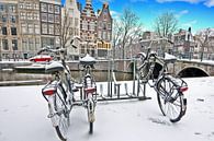 Besneeuwd Amsterdam in de winter in Nederland von Eye on You Miniaturansicht