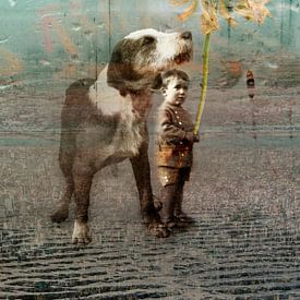 Best friends, a child with his dog by A perfect day studio