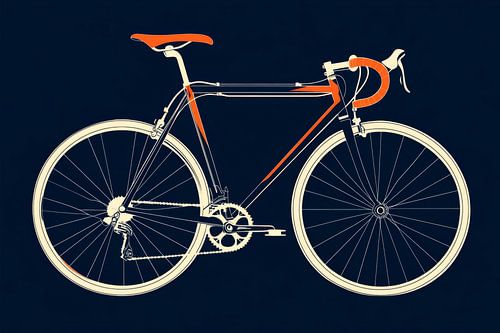 Illustratie van elegant racefietsontwerp