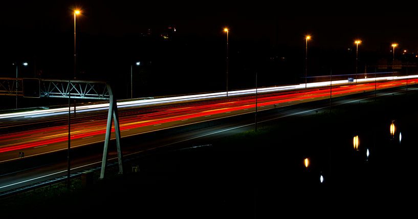 Long exposure highway by Willem van den Berge