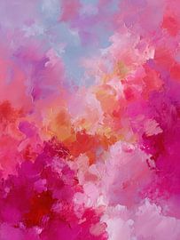 „Blossom Rush“ – abstraktes Gemälde von Mosaic Dialogue