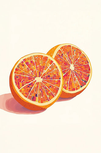 Moitiés d'orange sanguine