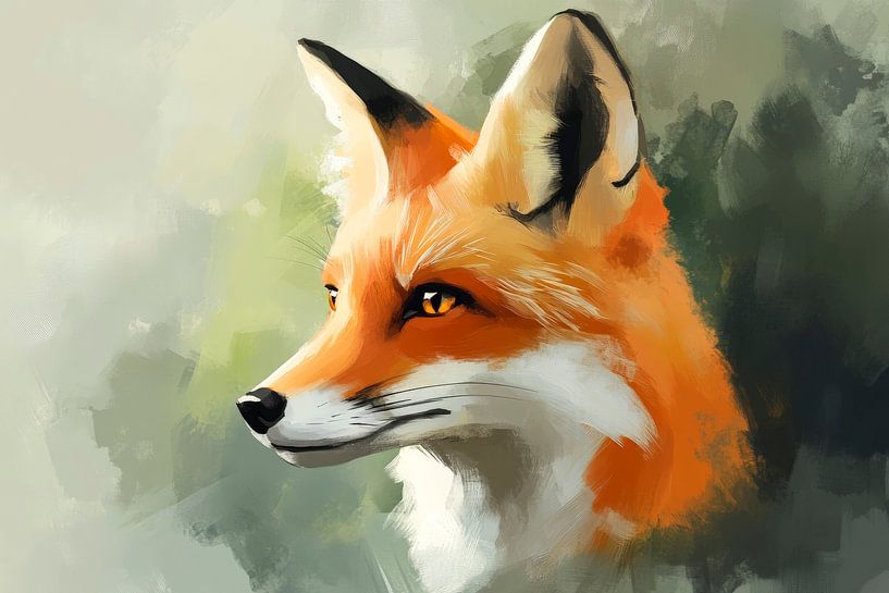 Vos in het zachte licht van de natuur van Poster Art Shop