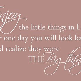 Enjoy the little things - Pink by Sandra Hazes