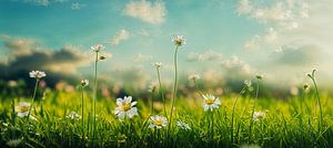 Blumenwiese im Frühling Illustration
