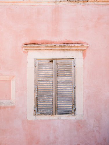 Kroatië - Roze in Dubrovnik | Pastelkleurige wanderlust reisfotografie poster wall art