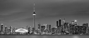Toronto Skyline in schwarz-weiß von Henk Meijer Photography