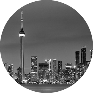 Toronto Skyline in zwart-wit van Henk Meijer Photography