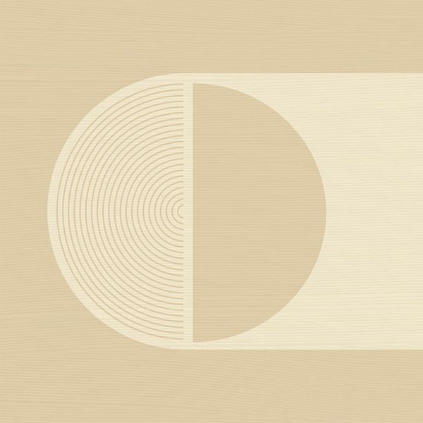 Retro Moon Beige by Mad Dog Art