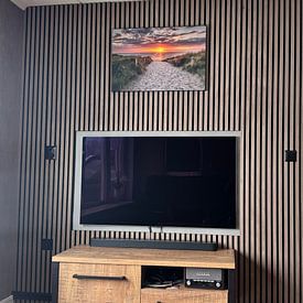 Kundenfoto: Sonnenuntergang Texel, in der Nähe von De Koog von Hugo Meekes, als ArtFrame