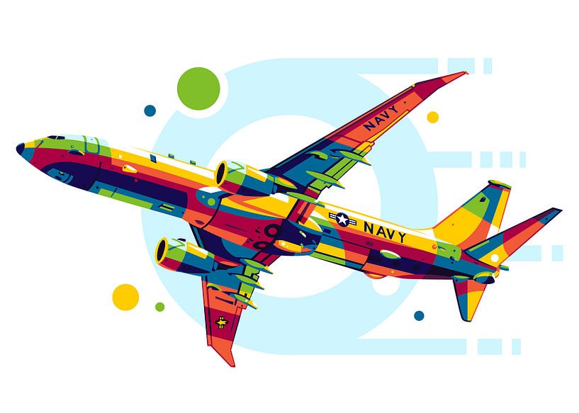 P-8 Poseidon US Navy in Pop Art van Lintang Wicaksono