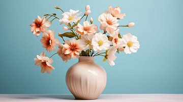 Vase with flowers in pastel colours Still life Kund Design by Animaflora PicsStock