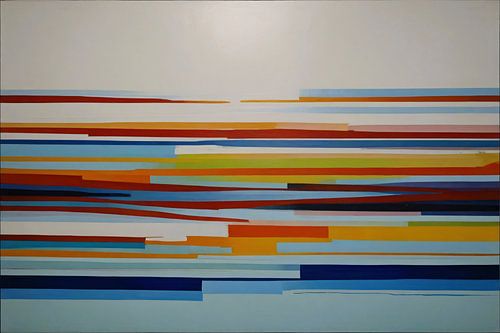 Jeu abstrait de lignes et de couleurs