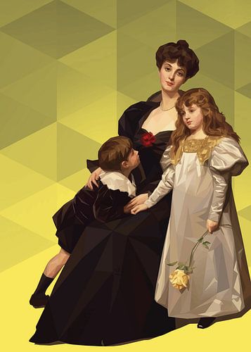 Mother and children