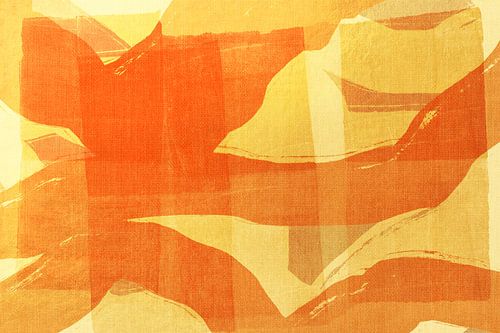 Lagen van Rust.Abstract landschap in warme pastels