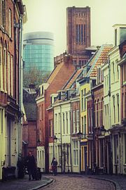 La Haverstraat à Utrecht, avec vue sur l'Inktpot et le Verrekijker