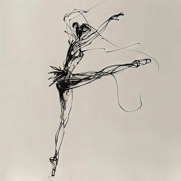 Ballerina Line Art von Poster Art Shop