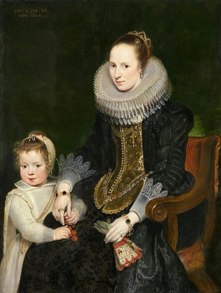 Mother and child, Cornelis de Vos by Masterful Masters