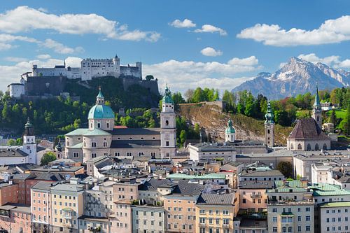 Old town of Salzburg with Hohensalzburg Fortress