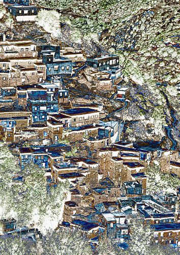 Abstrait village de montagne Maroc