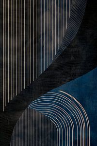 Nachtblau und Linien