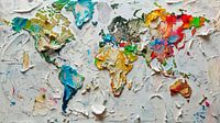 Abstract, world map, vivid colours -2