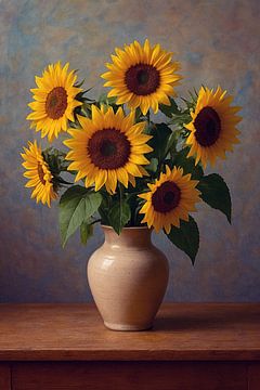 Tournesols dans un vase. sur Johannes