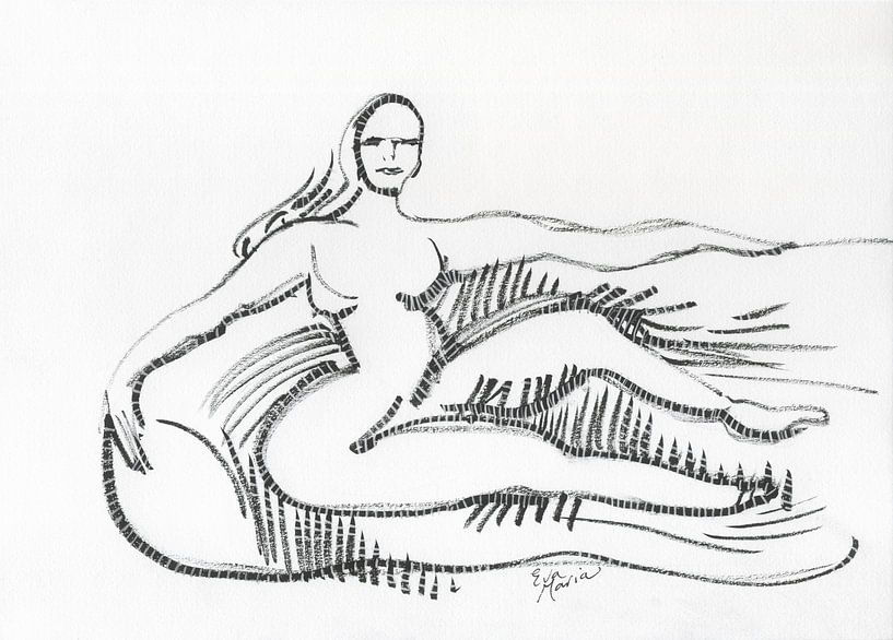 Frau auf dem Sofa von ART Eva Maria