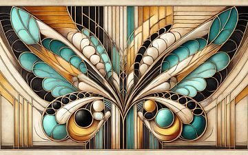 Art Deco Vlindervleugels van Chromatic Fusion Studio