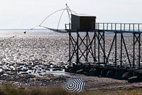Cabane de pêche à marée basse