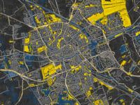 City map Groningen | Ivory Eclipse | Black and Yellow