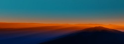 Zonsondergang in de bergen