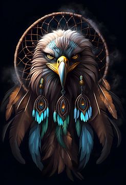 Indian Dreamcatcher with Eagle by Creavasis