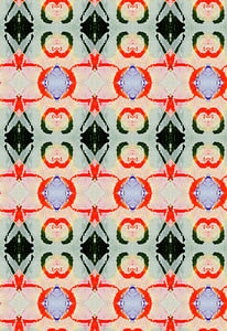 abstraktes geometrisches Muster Retro Rot Grün