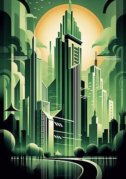 Art Deco Art Print Poster Print Wall Art by Niklas Maximilian