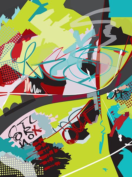 Grafik und Schrift „OUT OFF CONTROL“ von Sabine Kraftmeier