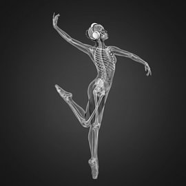 Radiographie d'une danseuse sur The White Rabbit
