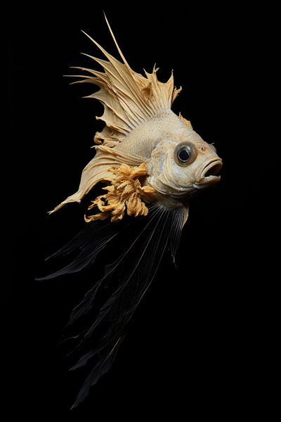 Le poisson réfléchi en tant que nature morte par Digitale Schilderijen