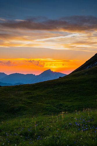 Zonsondergang, Hoher Ifen