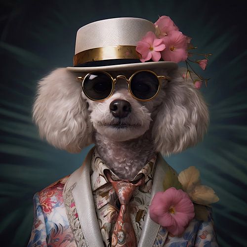 Max, der Trendsetter: Ein stilvoller Toy Pudel mit Brille