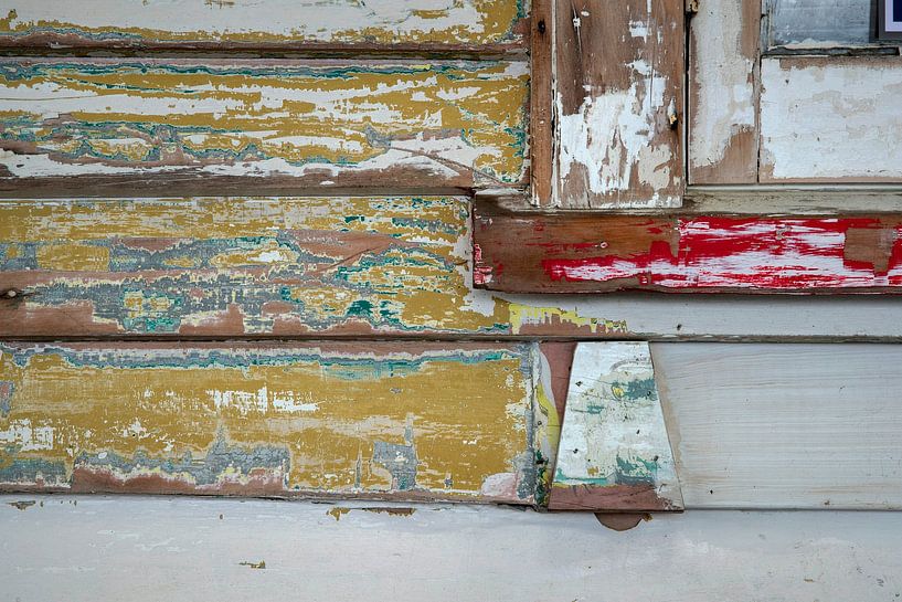 Colourful shades of sanded wall of a house in New Zealand by Albert Brunsting